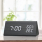 Wooden Alarm Clock WIth Temperature Humidity Sensor