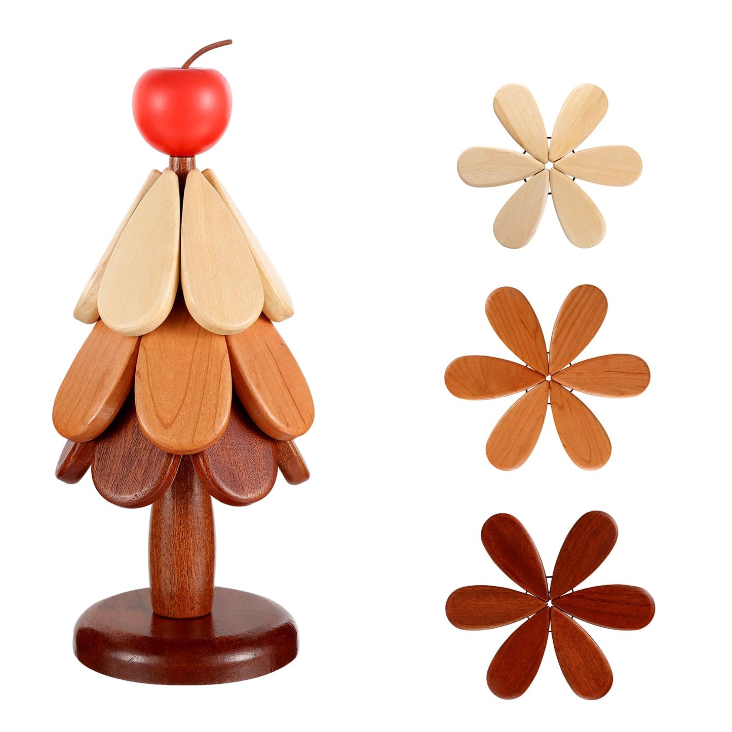 🌲Natural Wooden Tree Trivets for Hot Dishes