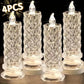 🔥49% OFF🎁 4-Piece LED Crystal Candleholder Lamp Set - Romantic Desktop Night Light