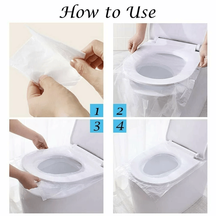 🎁2025 Hot Sale 49% OFF💥 Disposable Plastic Toilet Seat Cover - No Worry Of Public Toilet Anymore👋