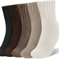 🏆5 Pairs Women's Solid Mid-calf Socks
