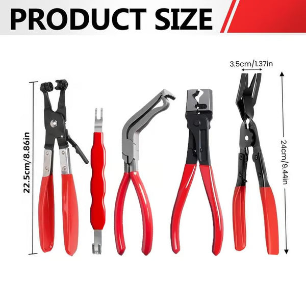 Automotive Electrical Disconnect Pliers Kit,Auto Repair Plier,High-Carbon Steel Connector Separator 60 ° Pliers,Hose Clamp Plier,Car Trim Clip Removal Pliers,Plug Release Tool and Wire Terminal Removal