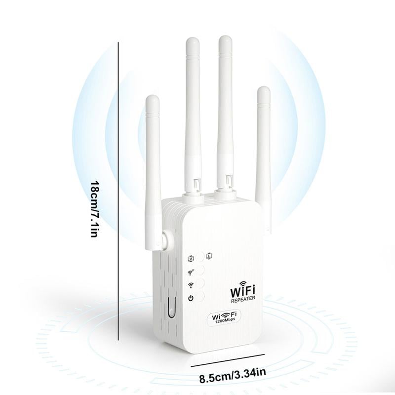 🔥2025 hot sale 🎁1200Mbps Dual Band (5GHz/2.4GHz) WiFi Extender Covers 10,000 sq. ft & 50 Devices