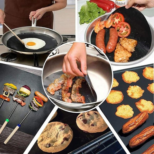 🔥Hirundo non-stick BBQ grill mats with cutting box🔥