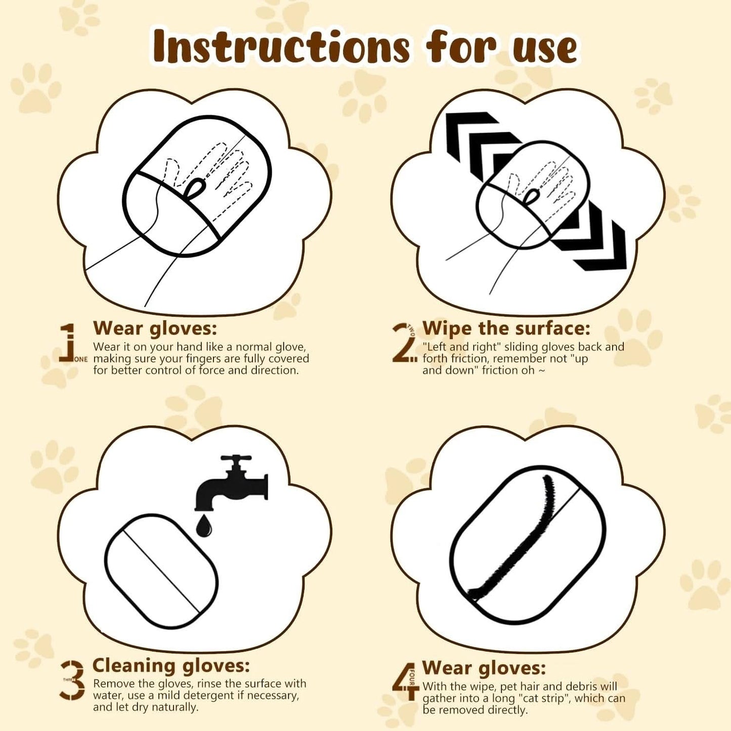 🐾🧤 Pet Hair Remover Electrostatic Gloves – Double-Sided Efficient, Soft Silicone & Washable Reusable (Versatile Home+Car)!