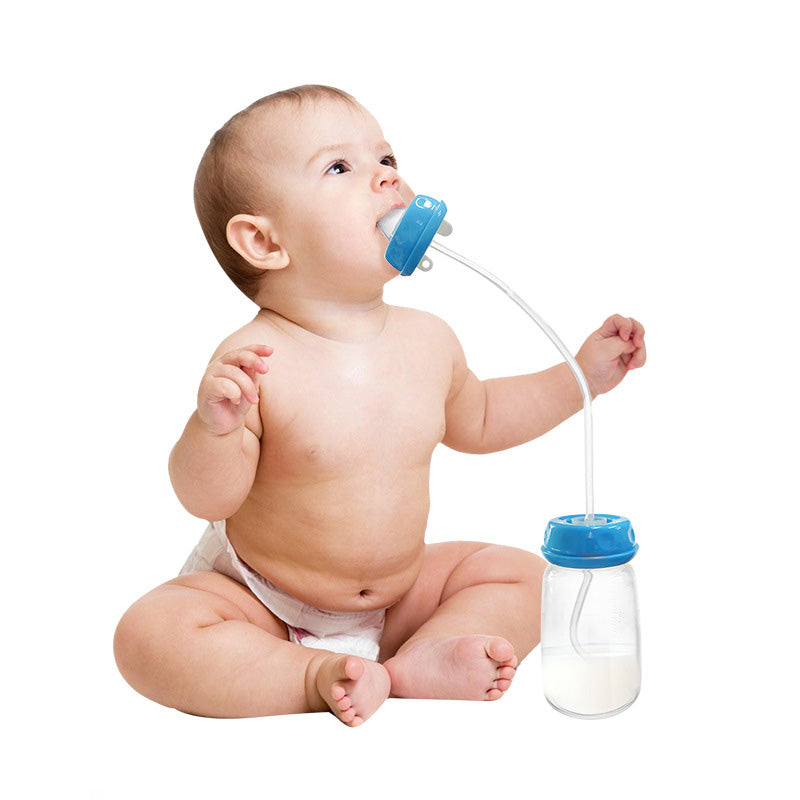 Professional Safe Silicone Bottle with Extended Straw