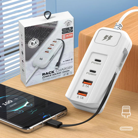 ⚡ Fast Charging Power Strip | Christmas SALE 50% OFF | 4-Port Smart Hub with 30-Min Boost & Surge Protection | Declutter Your Desk & Travel Setup 🎄✨