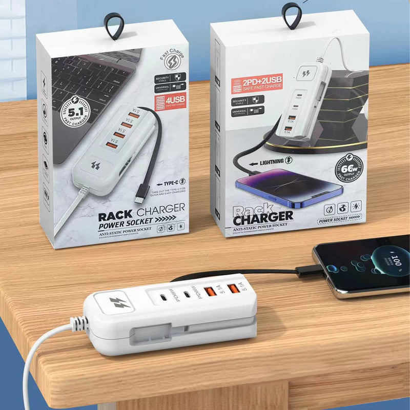 ⚡ Fast Charging Power Strip | Christmas SALE 50% OFF | 4-Port Smart Hub with 30-Min Boost & Surge Protection | Declutter Your Desk & Travel Setup 🎄✨