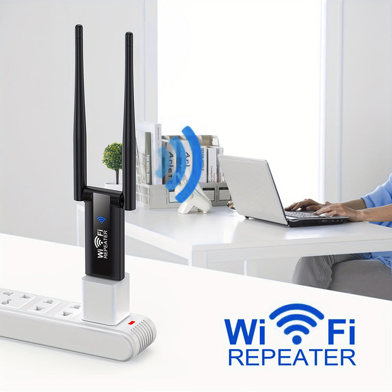 📶 BUY 2 GET 1 FREE! ✨ USB WiFi Booster - Dual Antenna Technology for Enhanced Home/Office Network Coverage with Easy Setup 🏠🚀