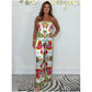 🔥New Arrival 50% OFF⚡50K+ SOLD!💝Spaghetti Strap Printed Top & Loose Women's Pants 2-Piece Set