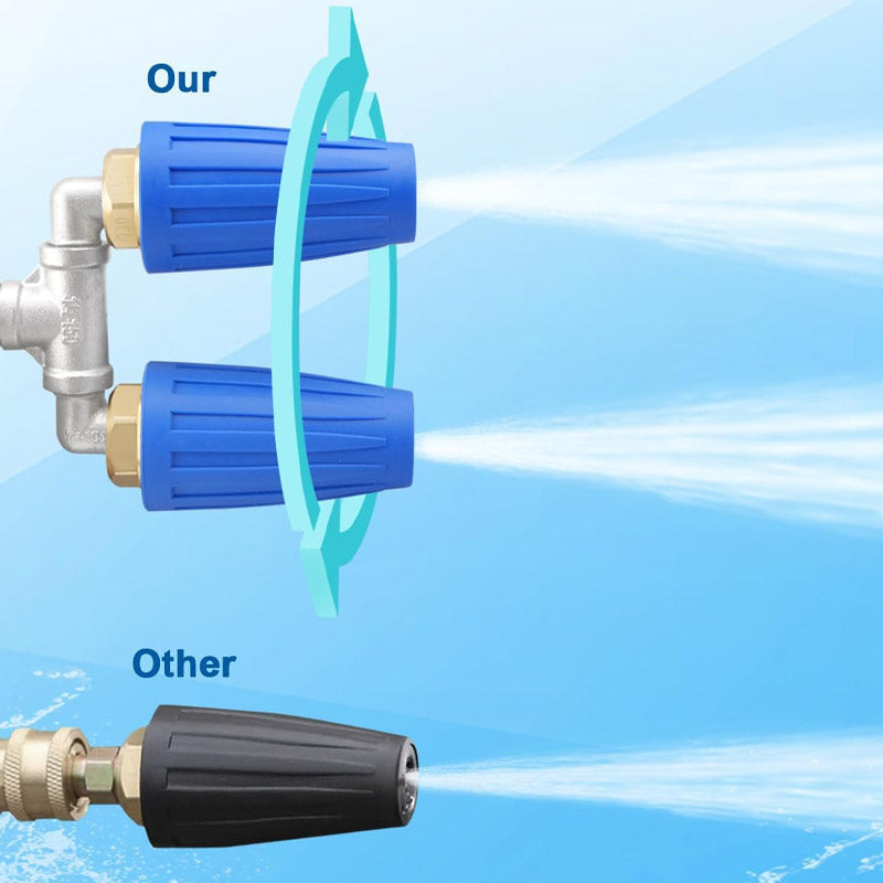 🚿 Stainless Steel Turbo Nozzle 🌟 – Perfect for terraces, cars, and facades