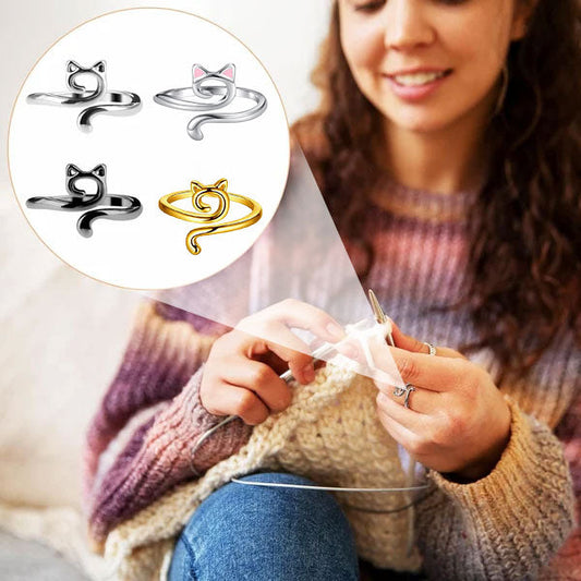 💥BUY 1 GET 1 FREE-Adjustable Knitting Crochet Loop Ring