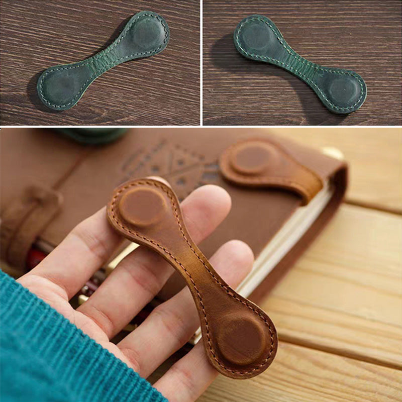 Vintage Magnetic Leather Bookmark