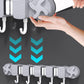 Drill-Free Suction Cup Mop Holder for Bathroom