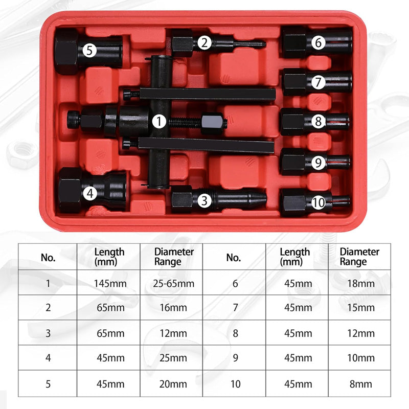 🔥Hot Sale🔥10 PCS Motorcycle Bearing Puller Tool Kit