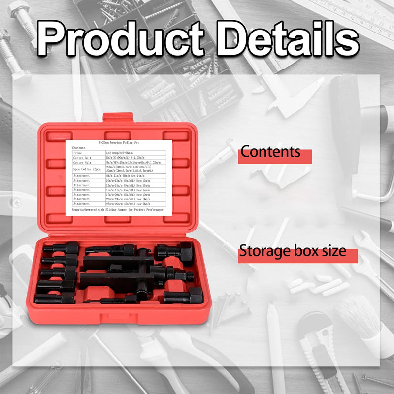 🔥Hot Sale🔥10 PCS Motorcycle Bearing Puller Tool Kit