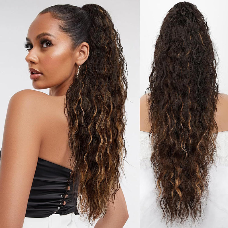 🩷LAST DAY PROMOTION - 50%OFF😍Curly Wavy Frizzy Hair Extension with Ponytail