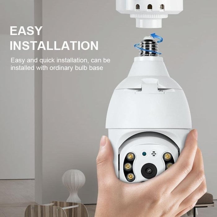 💥Hot-selling🔥Hawkray 4MP Smart AI Light Bulb Camera with 911 Alarm Monitoring & Full Color Night Vision