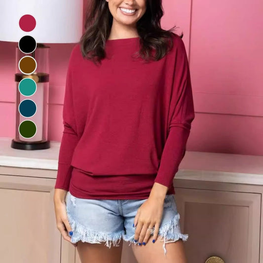 🔥HOT SALE 49% OFF -👚"Dreamy Knit" Boatneck Dolman Top