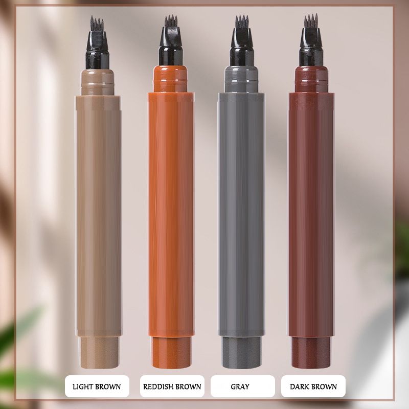 💄✨Waterproof 4-in-1 Beard & Eyebrow Pen - Lasting & Smudge-Free