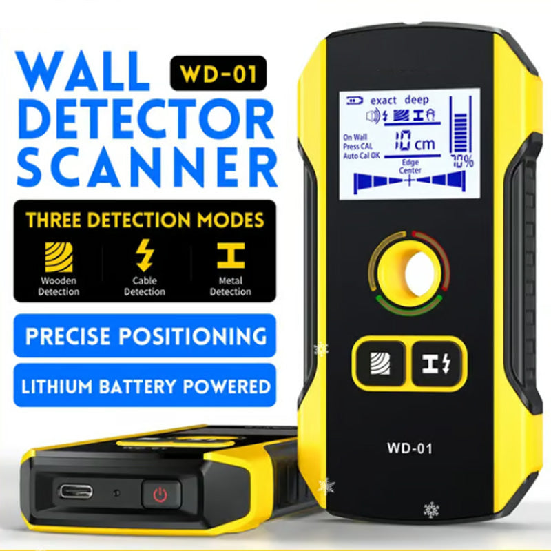 🛠️ LIMITED-TIME 50% OFF! ✨ 6-in-1 Metal Detector Stud Scanner – LCD Display, Auto-Calibrate, Rechargeable 🔋
