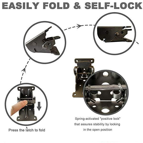 🔥HOT SALE-49%OFF-🛠️90-Degree Self-locking Folding Hinge Lock