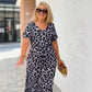 🌸2025 Hot Sale 66%OFF🌸Women's Leopard V-Neck Long Dress with Belt