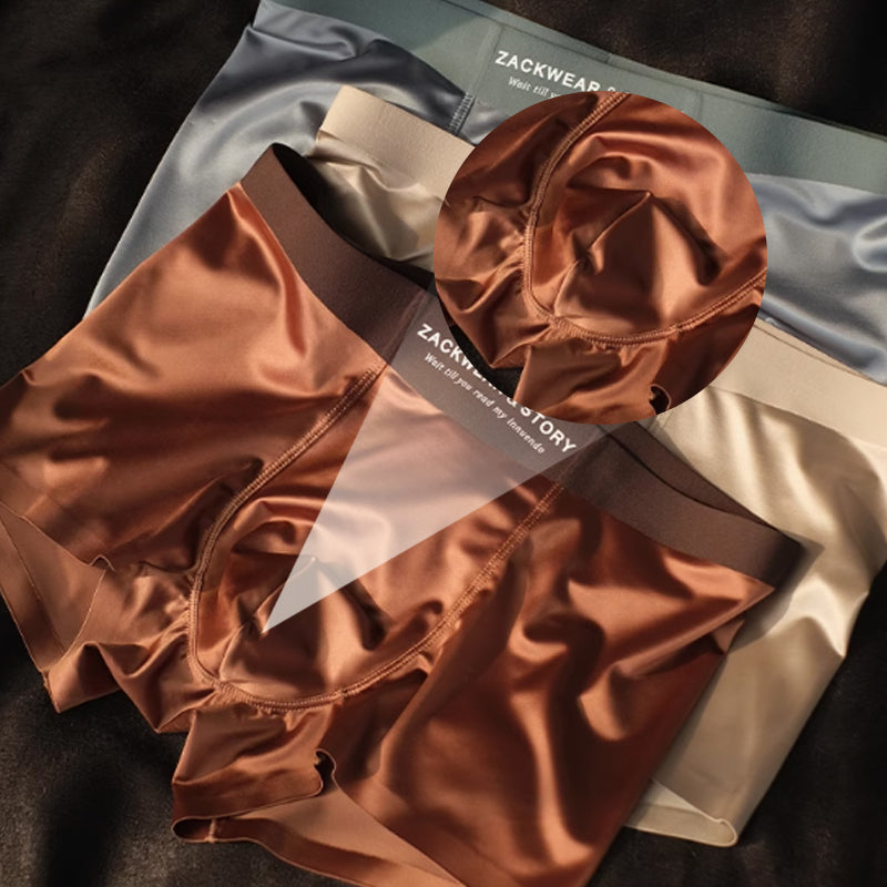 2025 LUXURY Natural ICE SILK MEN'S BOXERS | ANTIBACTERIAL SILK LINING