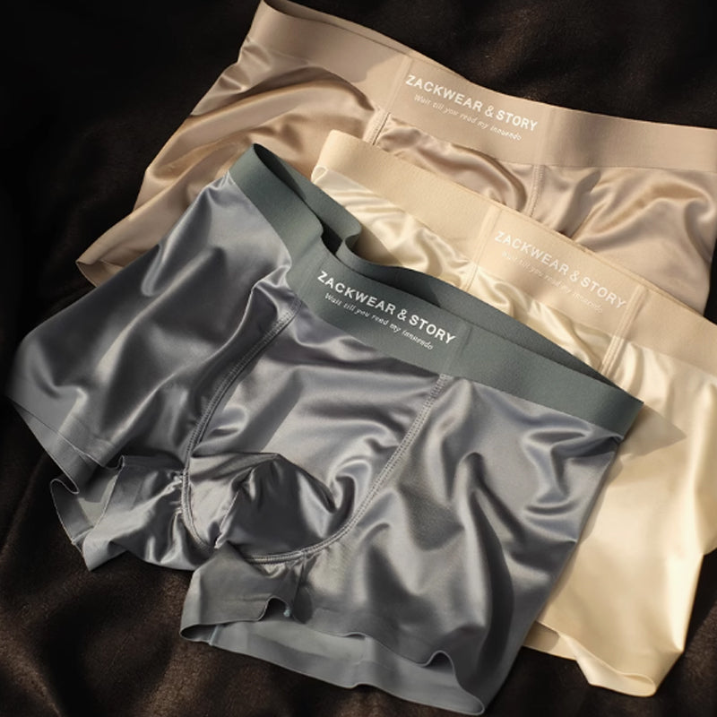 2025 LUXURY Natural ICE SILK MEN'S BOXERS | ANTIBACTERIAL SILK LINING