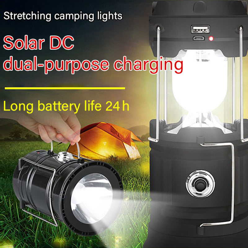 Solar Powered Retractable Camping Light