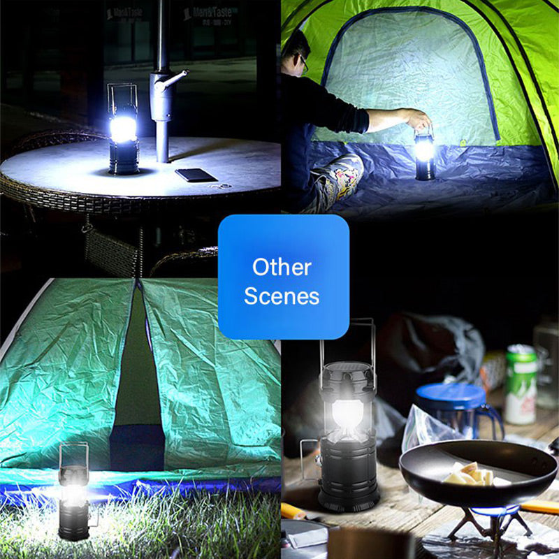 Solar Powered Retractable Camping Light