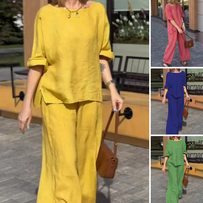 ⏳Time-limited Special⏰Women's 2 Piece Cotton Linen Outfits