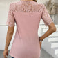 Women's Floral Lace Short Sleeve Top