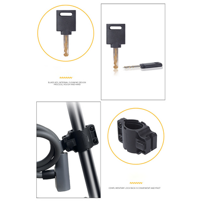 Bike Cable Lock Set with Key Lock