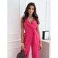 ☀️Women's Sleeveless V-Neck Solid Jumpsuit🕊️