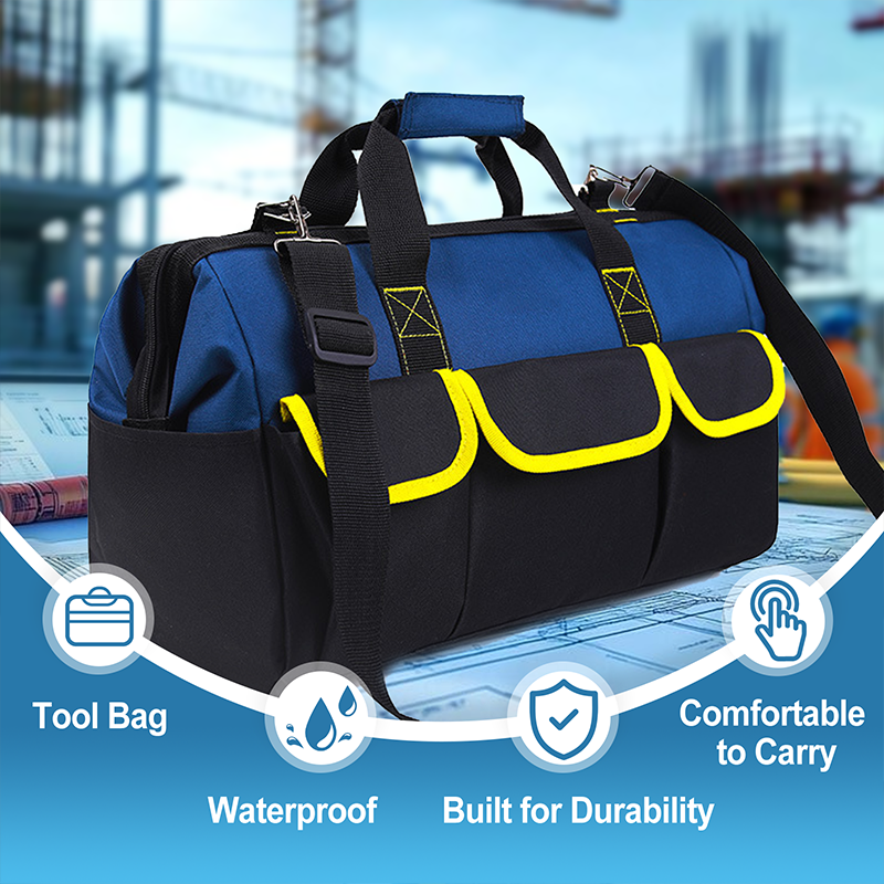 🧰Large-Capacity Heavy-Duty Tool Kit (with Shoulder Strap)