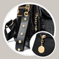 Women's Black Large Capacity Sparkling Rhinestone & Geometric Print Backpack