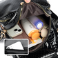 Women's Black Large Capacity Sparkling Rhinestone & Geometric Print Backpack