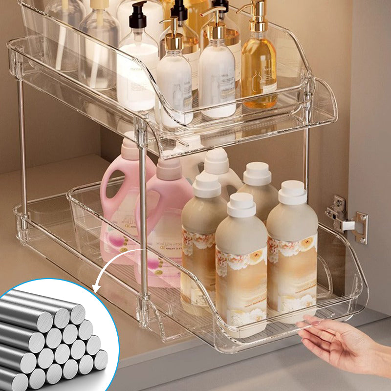 Multifunctional pull-out organizer for under the bathroom sin