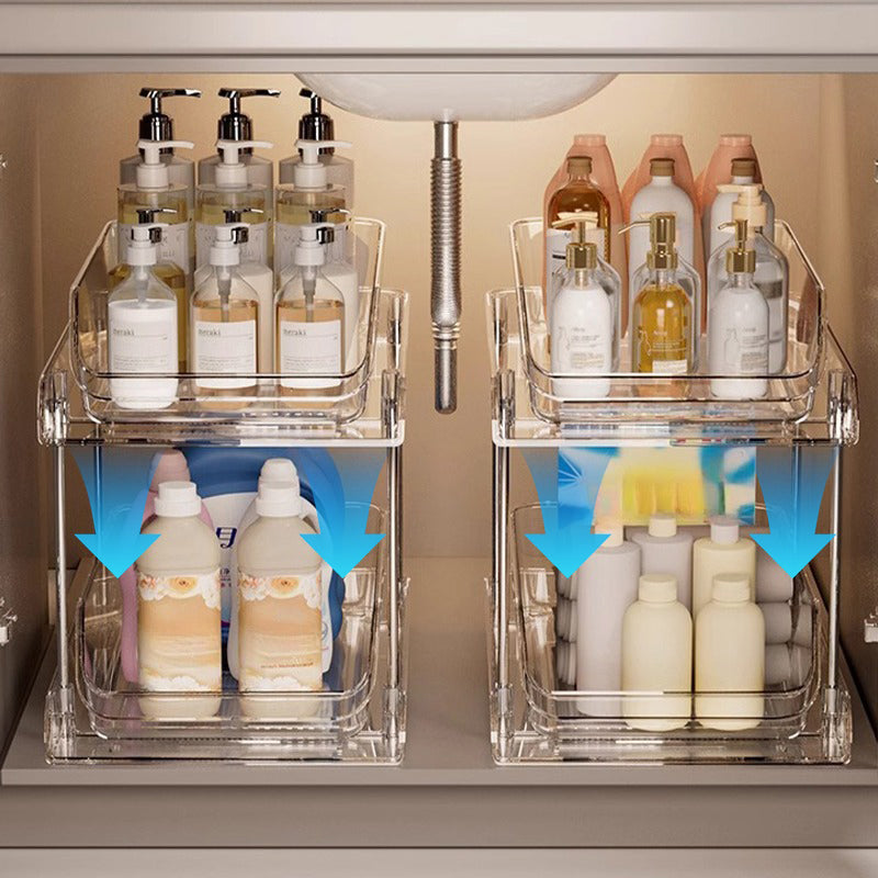 Multifunctional pull-out organizer for under the bathroom sin