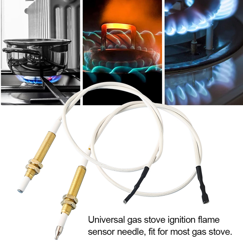 Universal Built-in Copper Ignition Needle & Flame Sensor Needle with Wiring for Gas Stoves