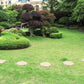 Outdoor Non-Slip Artificial Stone Mat with 4 Ground Stabilizing Pegs