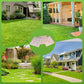 Outdoor Non-Slip Artificial Stone Mat with 4 Ground Stabilizing Pegs