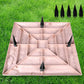 Outdoor Non-Slip Artificial Stone Mat with 4 Ground Stabilizing Pegs
