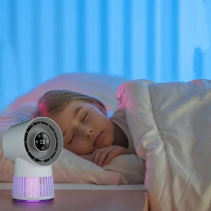 2-in-1 Mini Desk Fan with Electric Mosquito Killer