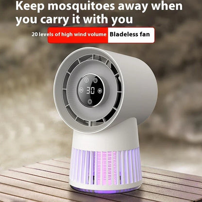 2-in-1 Mini Desk Fan with Electric Mosquito Killer