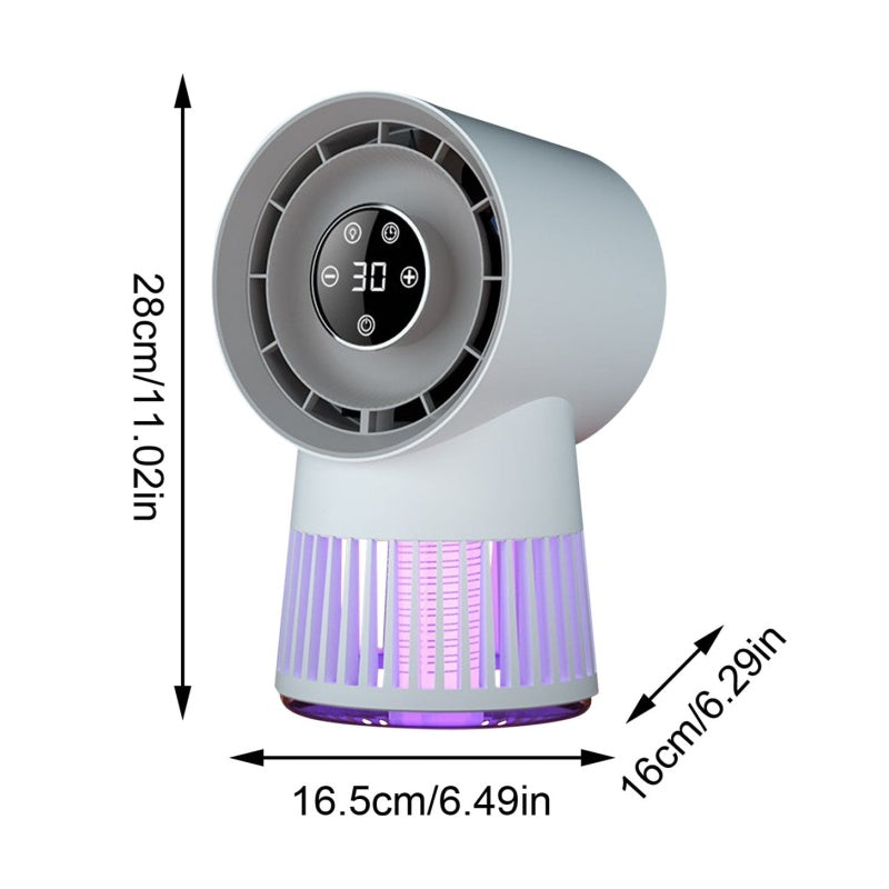 2-in-1 Mini Desk Fan with Electric Mosquito Killer