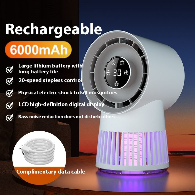 2-in-1 Mini Desk Fan with Electric Mosquito Killer