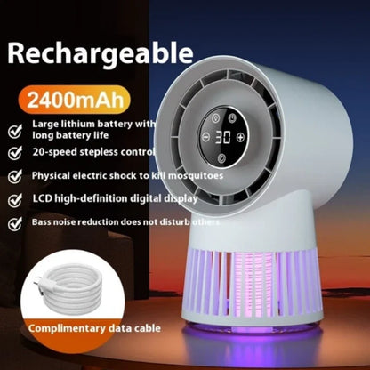 2-in-1 Mini Desk Fan with Electric Mosquito Killer