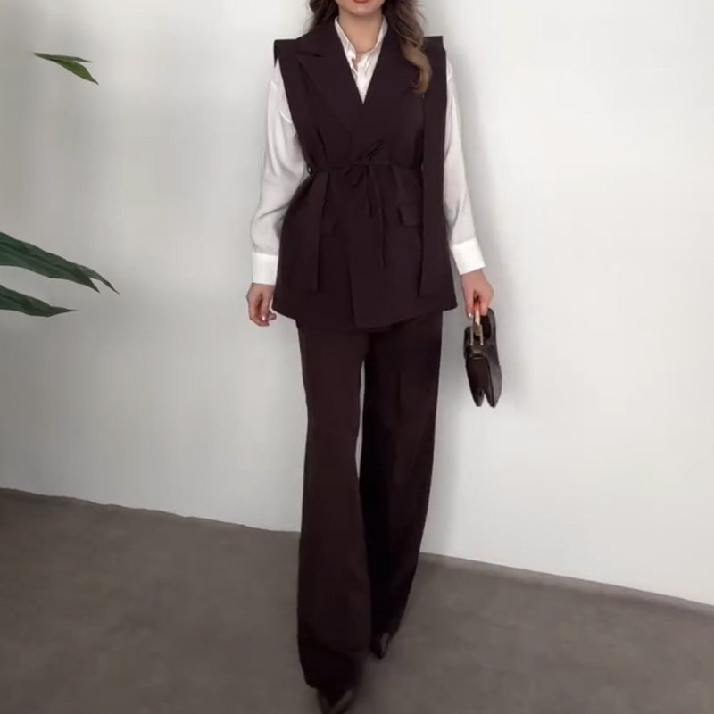 Women's Relaxed Top and Straight-Leg Pants Set